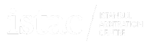 Logotipo branco com o texto “istac" em fonte serifada e "Istanbul Arbitration Centre" em letras mai sculas finas sobre fundo preto. Yapay zeka taraf ndan olu turulan a  klama