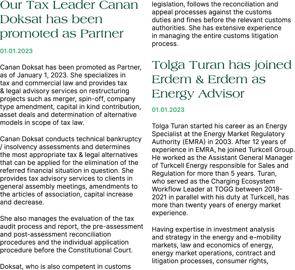 Our Tax Leader Canan Doksat has been promoted as Partner 01.01.2023 Canan Doksat has been promoted as Partner, as of ...