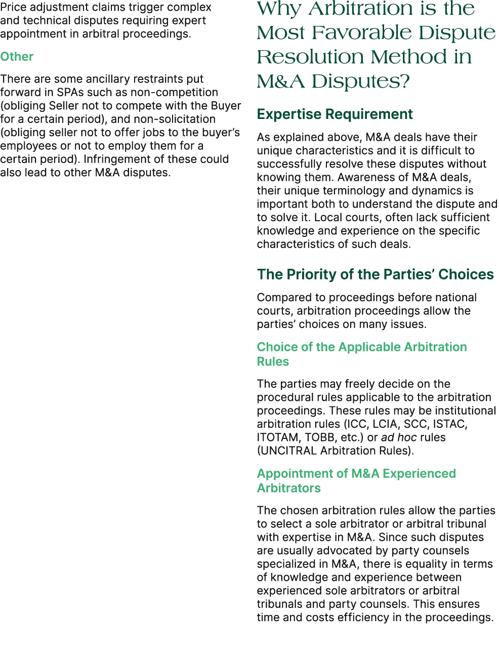 Price adjustment claims trigger complex and technical disputes requiring expert appointment in arbitral proceedings. ...