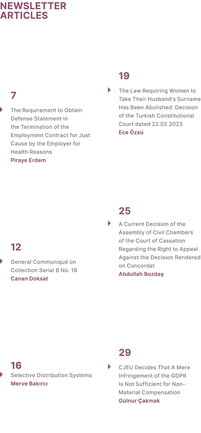 NEWSLETTER ARTICLES 7 � The Requirement to Obtain Defense Statement in the Termination of the Employment Contract for...