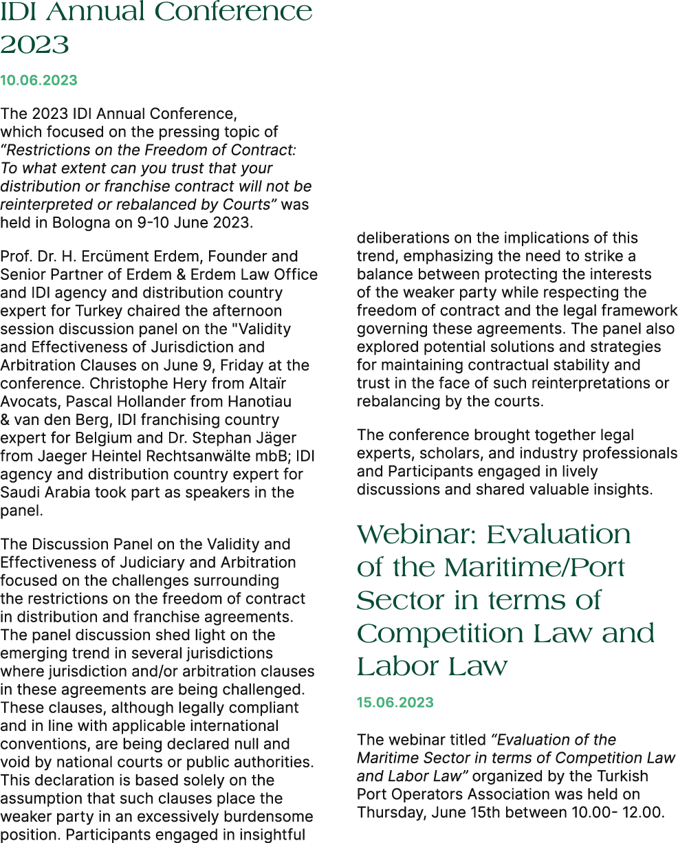 IDI Annual Conference 2023 10.06.2023 The 2023 IDI Annual Conference, which focused on the pressing topic of “Restric...