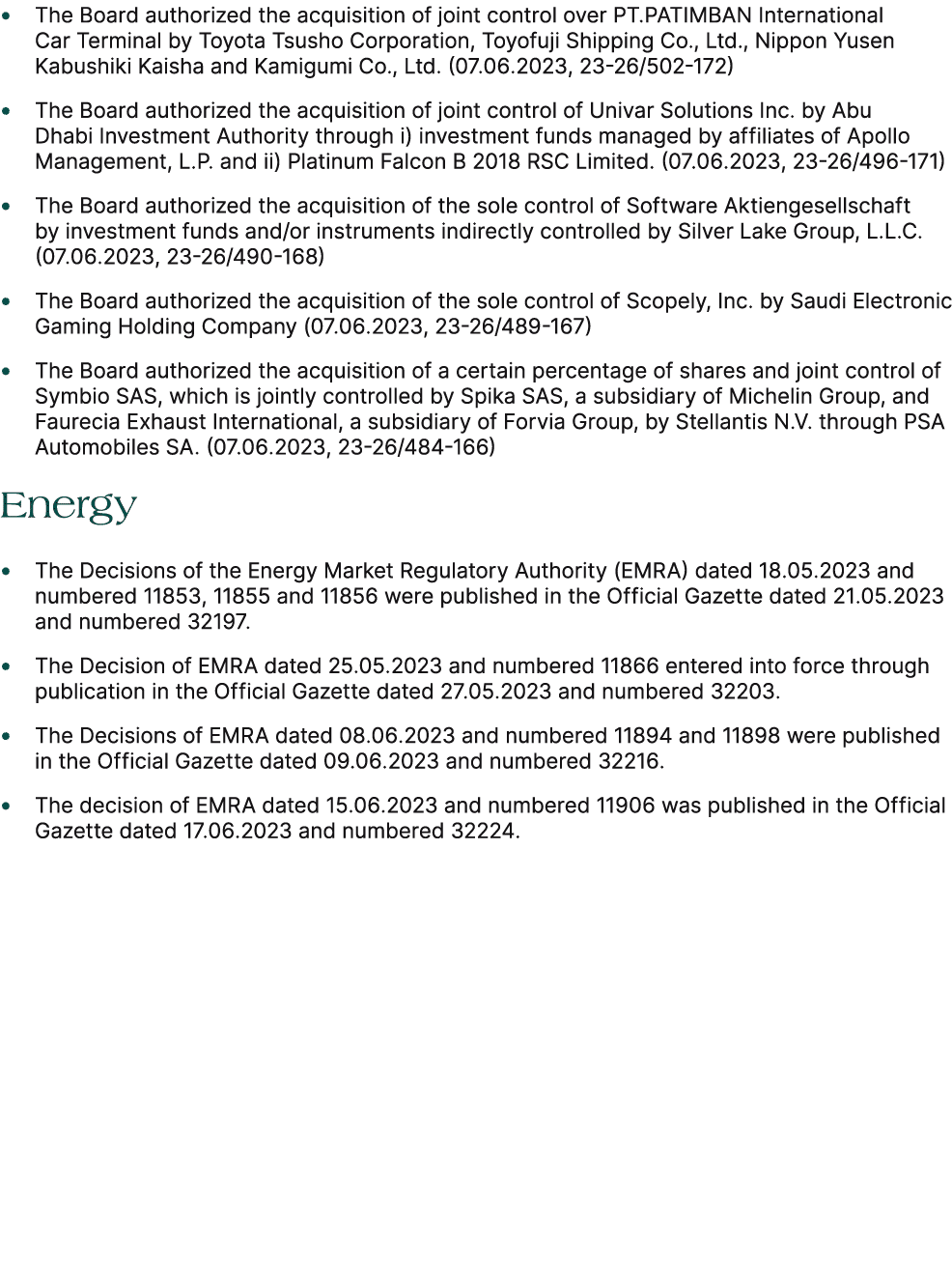 • The Board authorized the acquisition of joint control over PT.PATIMBAN International Car Terminal by Toyota Tsusho ...