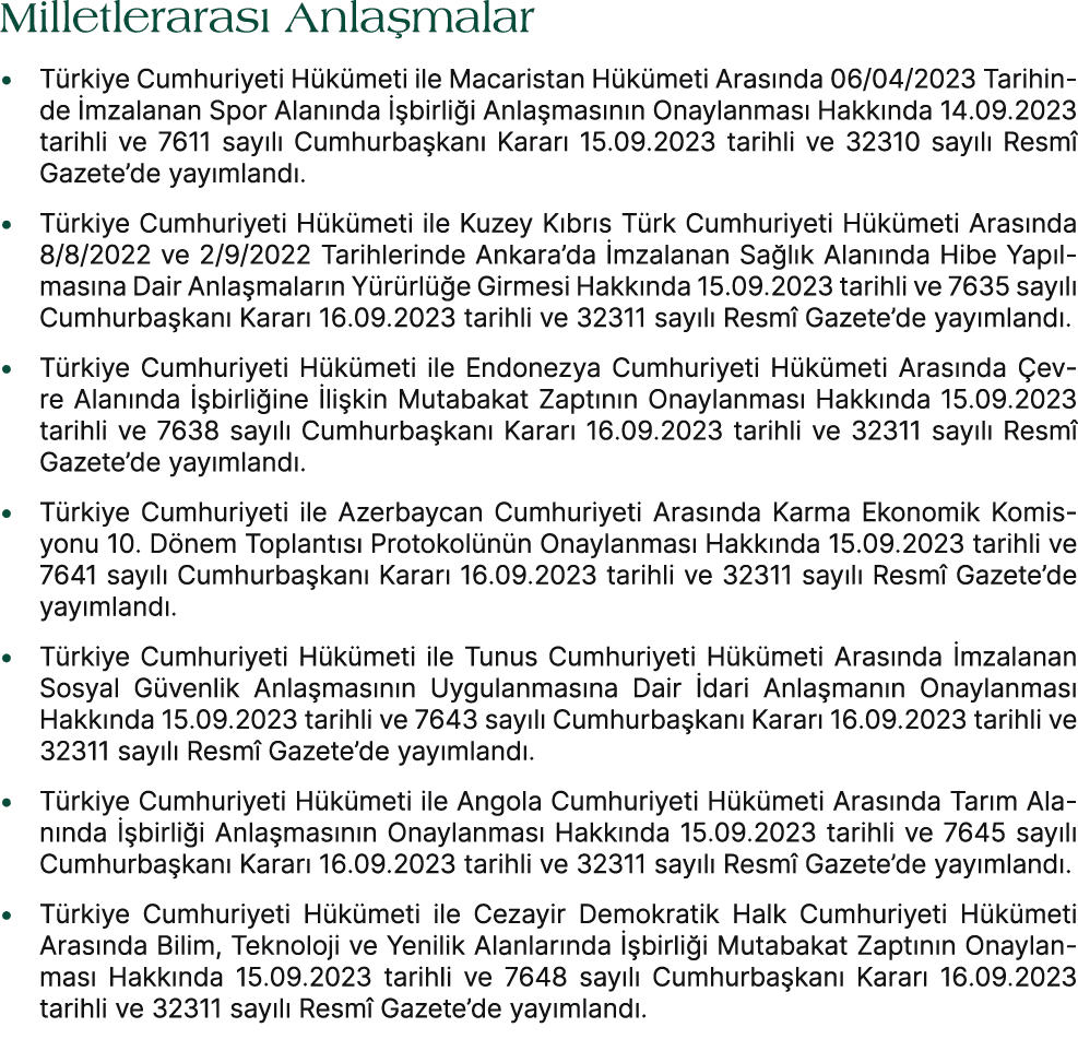 Milletleraras Anla malar • T rkiye Cumhuriyeti H k meti ile Macaristan H k meti Aras nda 06/04/2023 Tarihinde  mzala...