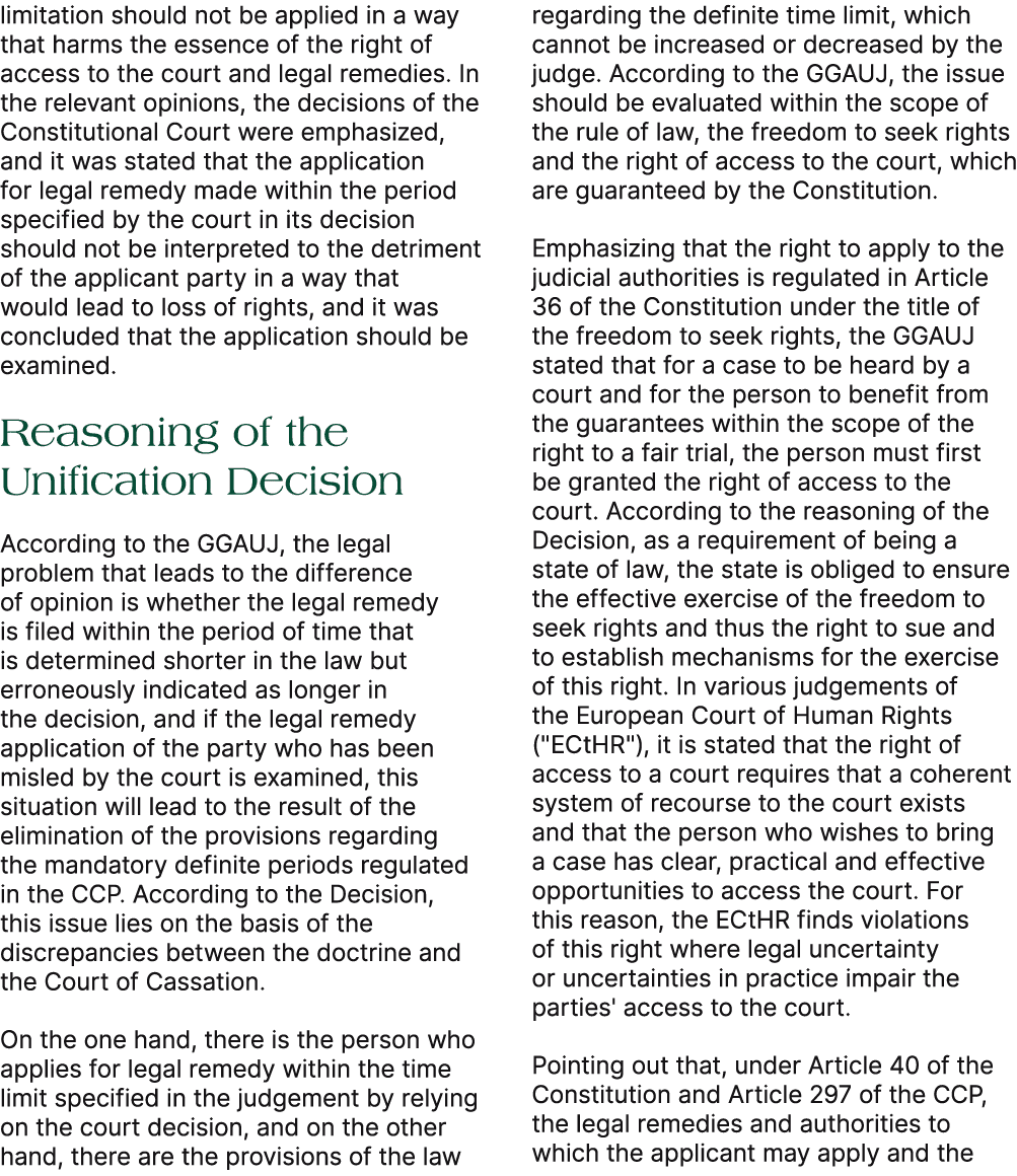limitation should not be applied in a way that harms the essence of the right of access to the court and legal remedi...