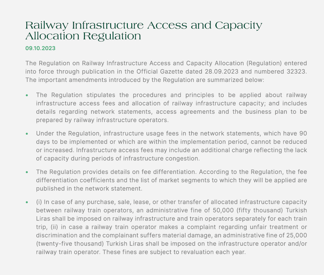 Railway Infrastructure Access and Capacity Allocation Regulation 09.10.2023 The Regulation on Railway Infrastructure ...